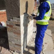 Desert sandstone riven 50x installation