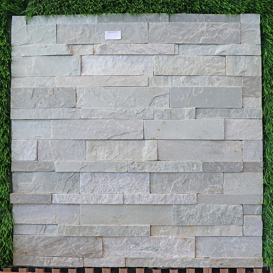 Bianco Pearl Stone cladding