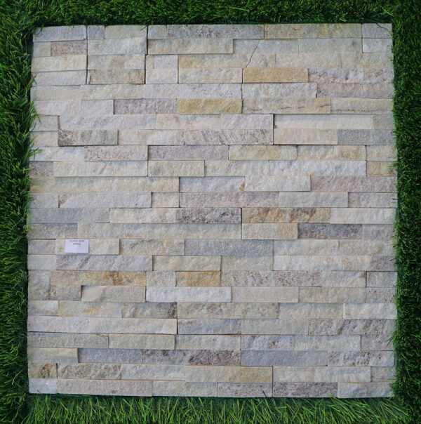 Quarzo ivory stone cladding panels